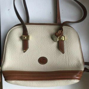 Vintage Dooney & Bourke Zip Dome Satchel White
